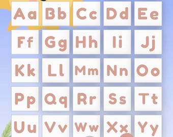 Tabela alfabetu dla dzieci | Pobierz cyfrowo | Edukacyjna sztuka ścienna | Do druku w pokoju dziecięcym i klasie