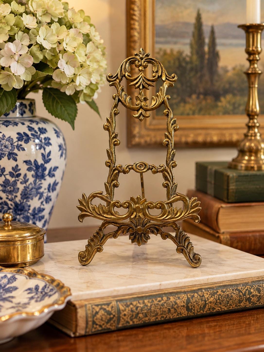 ブロカント　ブラスのフレームスタンド Brass Frame Stand - Etsy