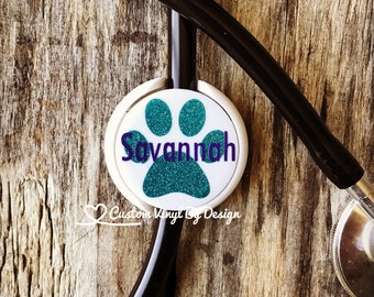 Littman Stethoscope ID Tag | Stethoscope Name Tag | Stethoscope Accessories | Vet Tech | Vet Assistant | Veterinarian | Vet School