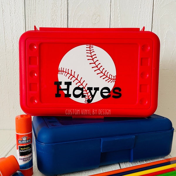 Personalized Pencil Box · School Supplies · Plastic School Box · Crayon Box · Plastic Pencil Box · Kids Pencil Box · Boys Pencil Box