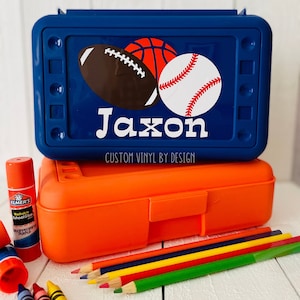 Personalized Pencil Box · School Supplies · Plastic School Box · Crayon Box · Plastic Pencil Box · Kids Pencil Box · Boys Pencil Box