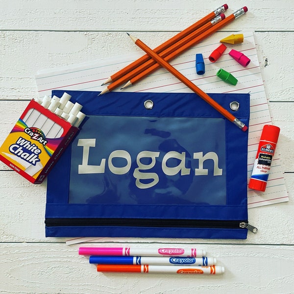 Personalized Name Pencil Pouch · Personalized Pencil Case · Binder Pencil Pouch · School Supplies · Back to School Supplies