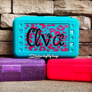 Personalized Pencil Box | School Supplies | Plastic School Box | Crayon Box | Plastic Pencil Box | Kids Supply Box | Girls Pencil Box