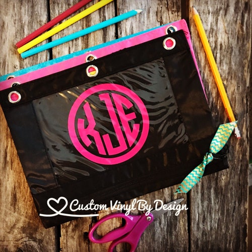 Personalized Plastic Pencil Binder Pouch Kids Back to School Etsy