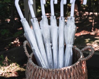 Clear Dome Wedding Umbrella Set • Transparent Bridal Umbrellas in Bulk • Bubble Umbrellas for Bridesmaids & Photos • Wedding Photo Props