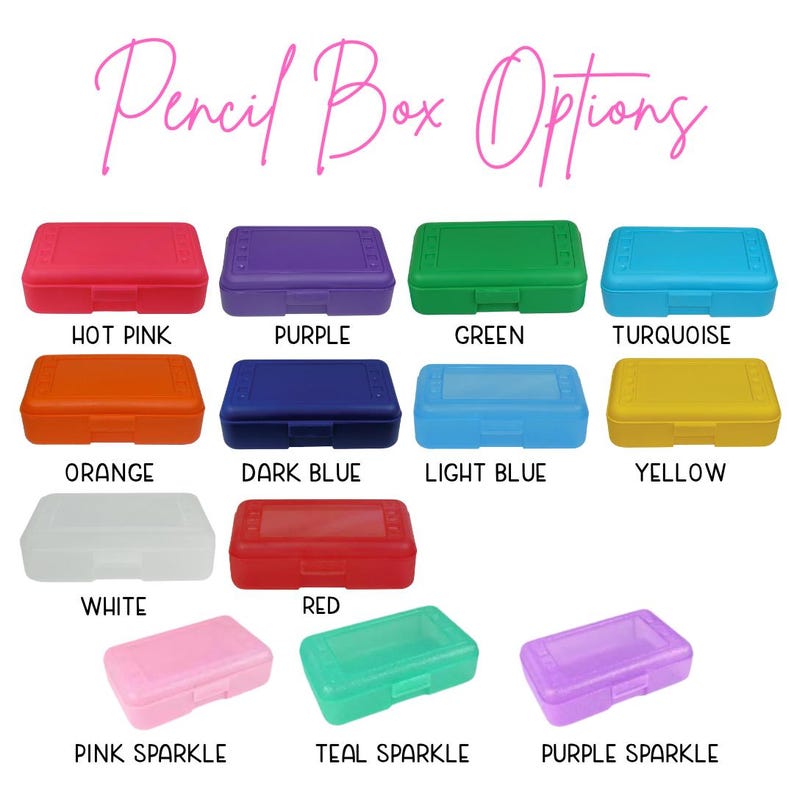 Personalized Pencil Box • Back to School Supplies for Kids • Custom Crayon Box image 5
