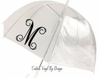 Monogram Umbrella for Adults - Clear Umbrella - Bubble Umbrella - Wedding Umbrella - Personalized Umbrella - Rain Umbrella - Hostess Gift