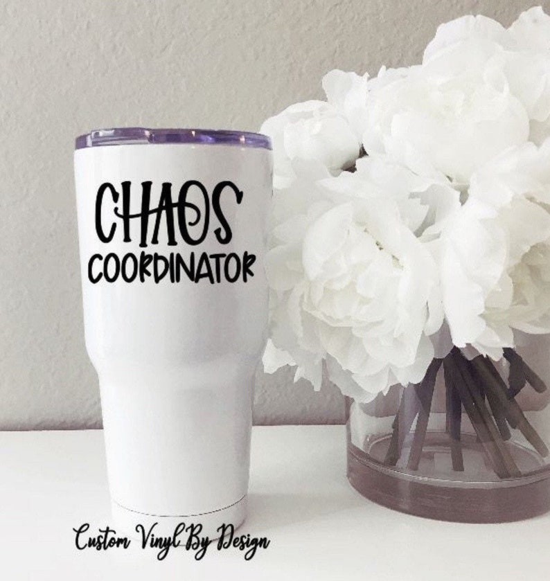 Chaos Coordinator Decal • Funny Mom Car Decal • Tumbler Sticker • Mom Life Sticker • Gift for Moms image 2