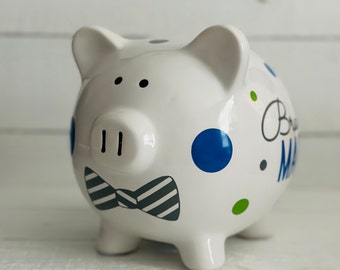 Personalized Piggy Bank · Piggy Bank for Boys · Children's Piggy Bank · Piggy Bank for Girls · Baby Gift · Penny Box · Money Box for Kids
