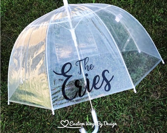 Wedding Umbrella • Rain Umbrella • Wedding Gift • Clear Umbrella for Wedding | Engagement Photo • Bubble Umbrella • Personalized Umbrella