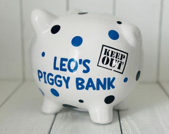 Personalized Piggy Bank · Piggy Bank for Boys and Girls · Christmas or Birthday Gift for Kids