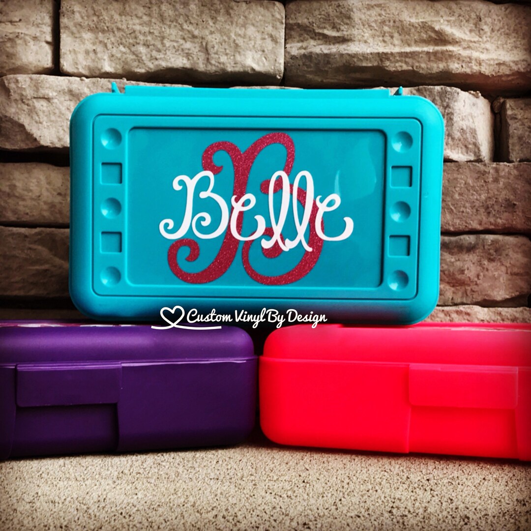 Personalized Pencil Box | School Supplies | Plastic School Box | Crayon ...