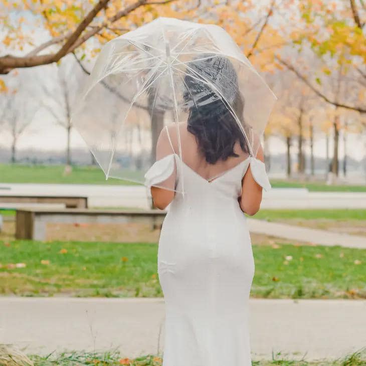 Paraguas Transparente Automático Con Cúpula - Ideal Para Bodas Y Eventos | Despliegue Rápido