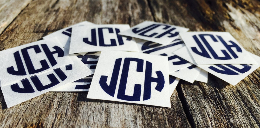 Mini Monogram, Small Monogram Decals, Small Monogram Stickers, Baby ...