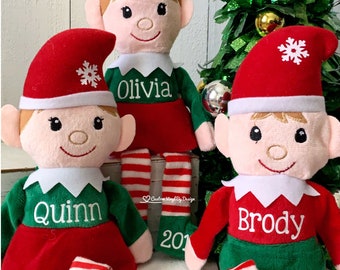 Personalized Elf • Plush Shelf Sitting Elf • Personalized Christmas Elf • Christmas Decor