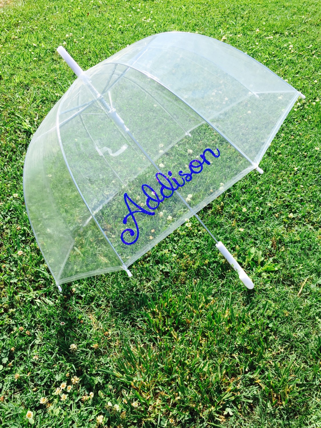 Ships Free Monogram Umbrella Clear Umbrella Bubble Etsy