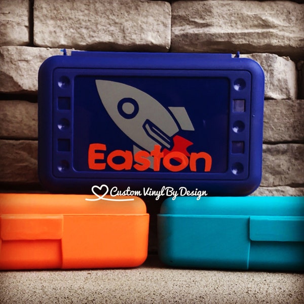 Personalized Pencil Box | School Supplies | Plastic School Box | Crayon Box | Plastic Pencil Box | Kids Supply Box | Boys Pencil Box