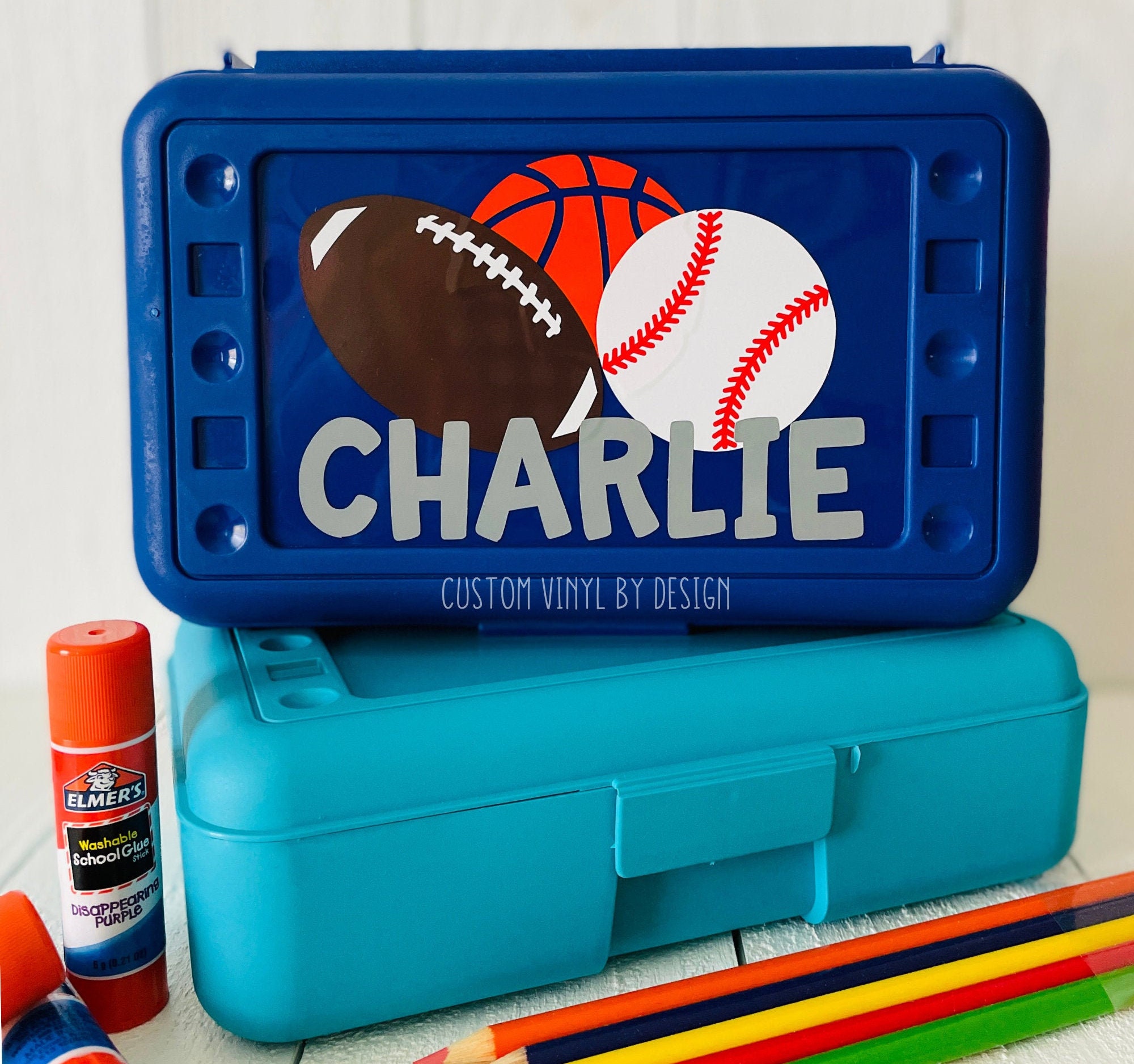 Caja de lápices personalizada Útiles escolares / Caja escolar de plástico /  Caja de crayones / Caja de lápices de plástico / Caja de suministros para  niños / Caja de lápices para niñas -  México