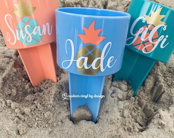 Personalized Beach Spiker | Beach Spike Drink Holder | Sand Spike Drink Holder | Monogrammed Beach Spiker | Beach Accessories | Beach Trip