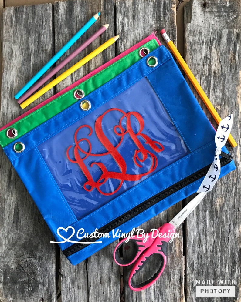 Personalized Pencil Pouch Personalized Pencil Case Binder Etsy