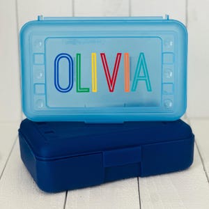 Personalized Plastic Pencil Box: Custom School Supply Organizer