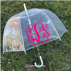 Monogram Umbrella Personalized Umbrella Monogrammed Umbrella Monogrammed Rain Gear Personalized Gift for Women/Teachers image 1