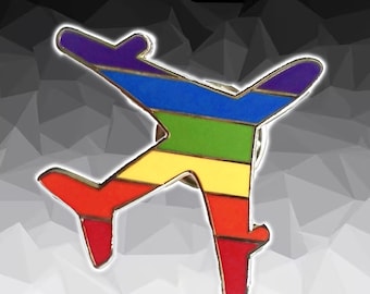 Pride Airplane Pin