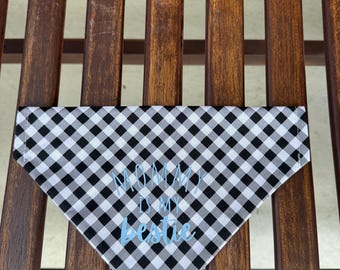 Pañuelo para perro personalizado/con monograma/para colocar sobre el collar