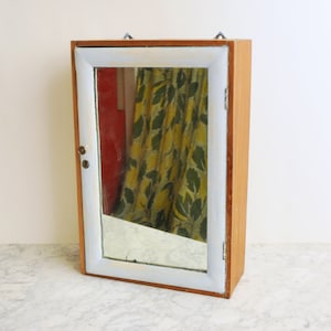 Primitive Wood Medicine Cabinet with Mirror