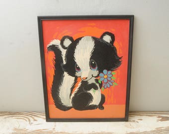 PBN Skunk Paint by Number Painting