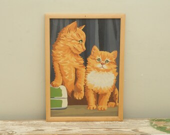 Paint by Number Cat Painting