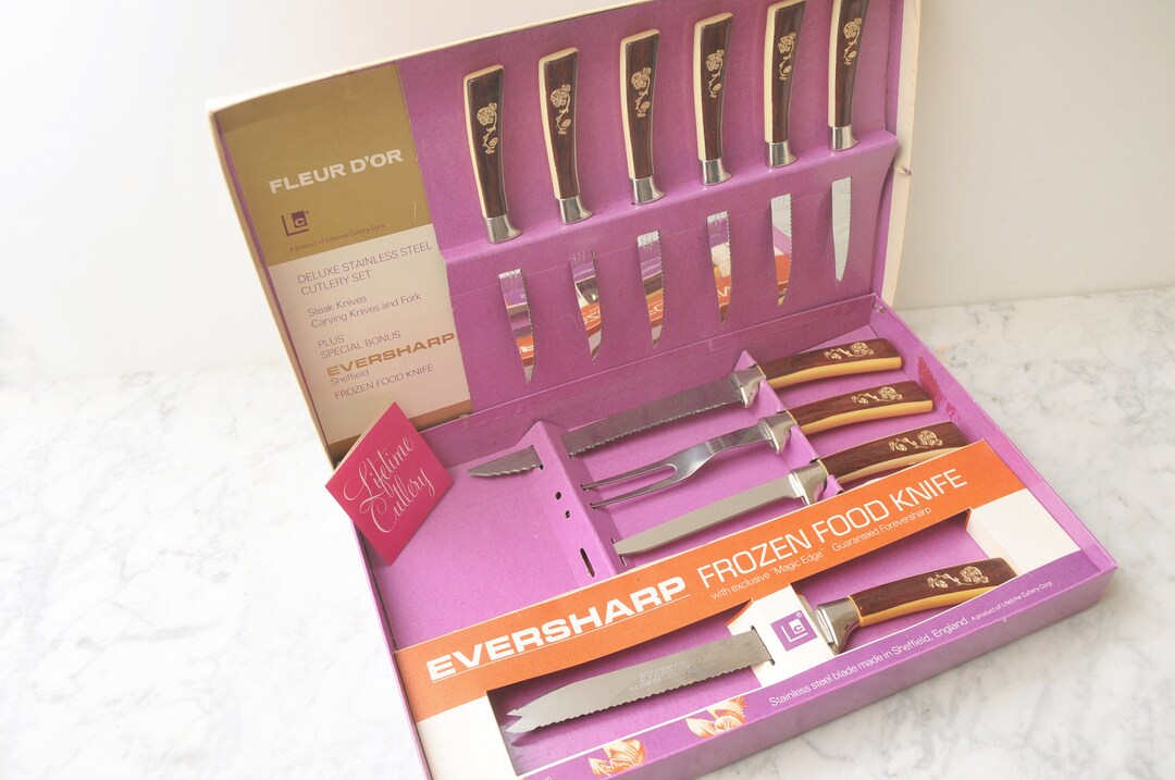 NOS Lifetime Cutlery Magic Edge Knife Set Etsy