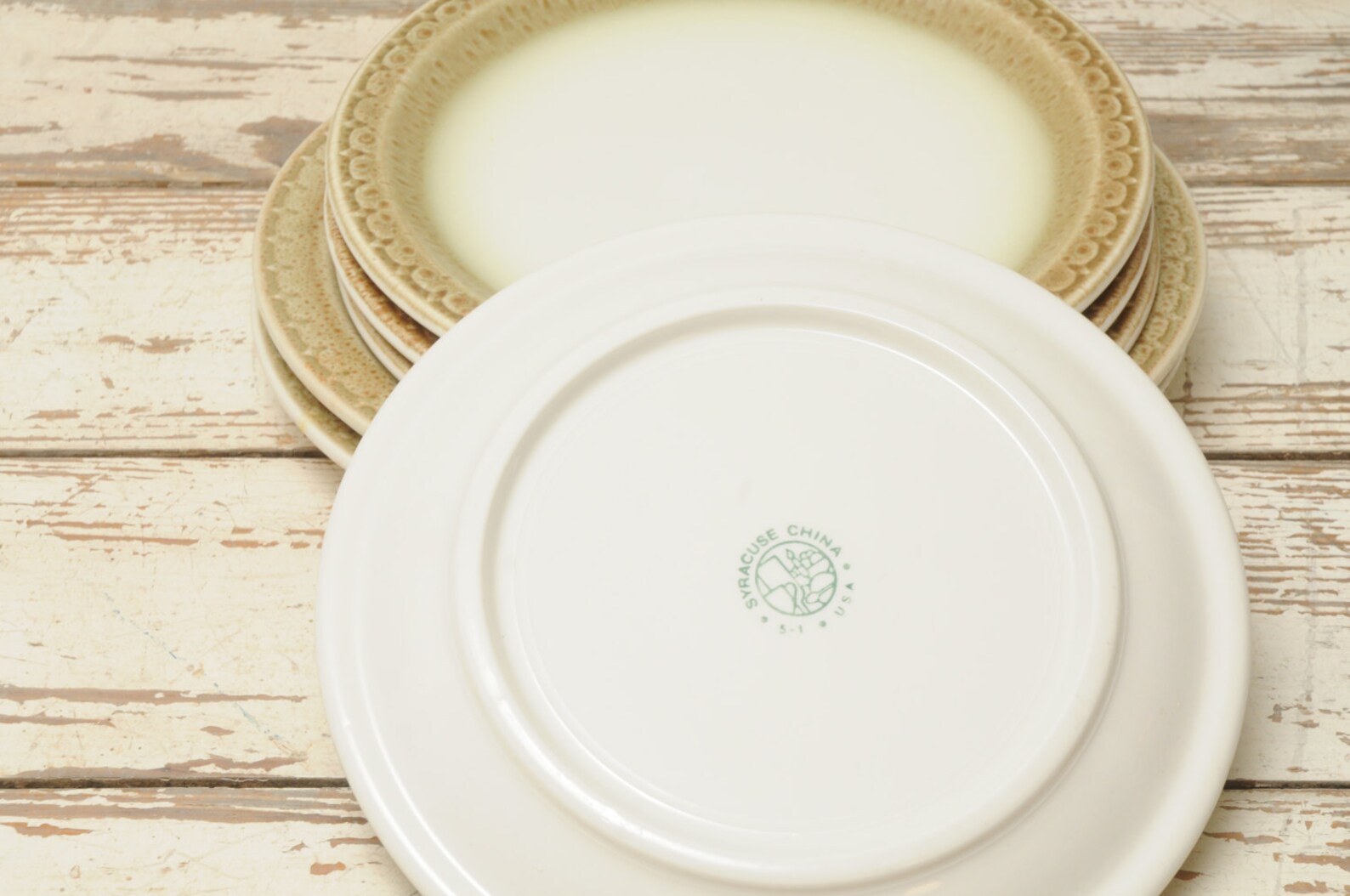 Syracuse Pottery Dinner Plates MADE IN USA Etsy