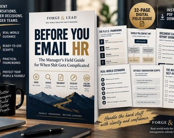 Manager HR Toolkit | Difficult Conversation Scripts, Employee Documentation & HR Guide
