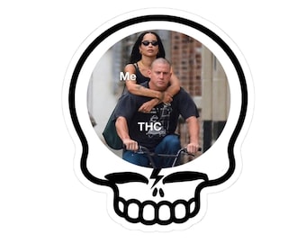 Skull Bolt Vinyl Sticker | THC Channing Tatum Zoe Kravitz Meme