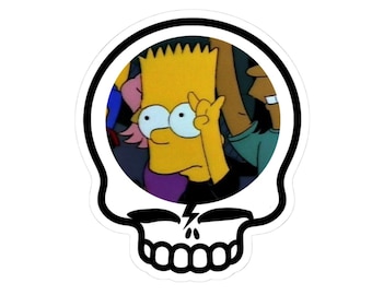 Skull Bolt Vinyl Sticker | Bart Rock