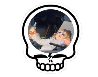 Skull Bolt Vinyl Sticker | That's Enough Hand Meme