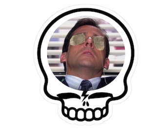 Skull Bolt Vinyl Sticker | Michael Scott Office Meme