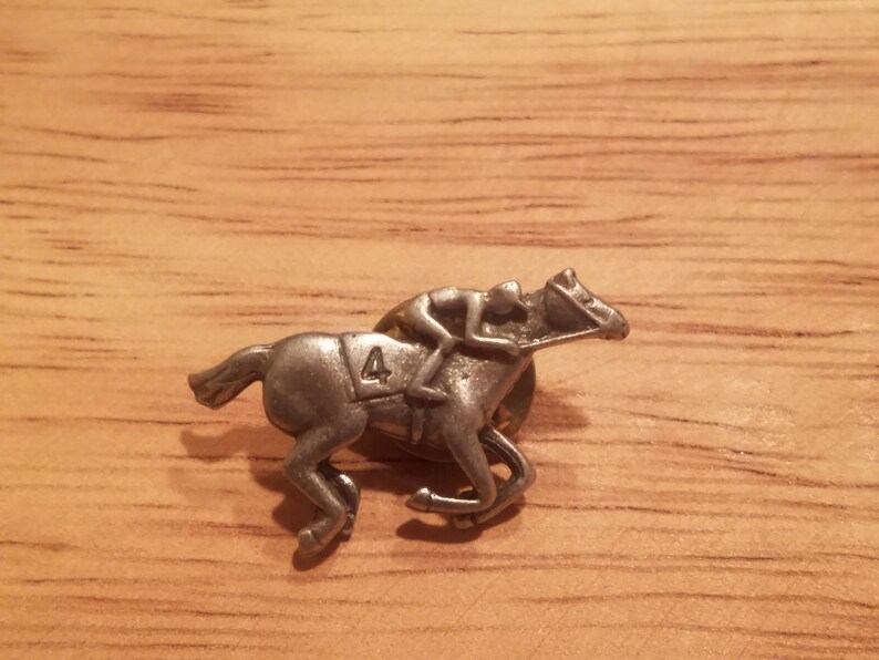 Kentucky Derby Horse Racing Pewter Jewelry Pin Brooch Horse Etsy