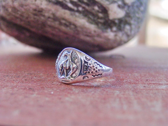 Vintage End of the Trail Horse Ring Equestrian Native American
