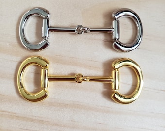 EQUESTRIAN Horse Decorative Snaffle Bit Buckle set of 2 Pieces Silver and Gold Now Available