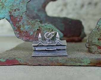 Vintage Horse Racing Churchill Downs Twin Spires Grandstand Sterling Silver Charm or Pendant Rare