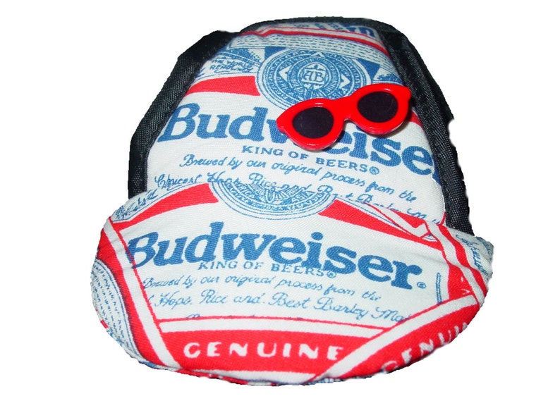 Dog Hat Budweiser Fabric,Dog Accessories Size Medium Handcrafted in the USA World Famous Kool Dog Hats Stay On