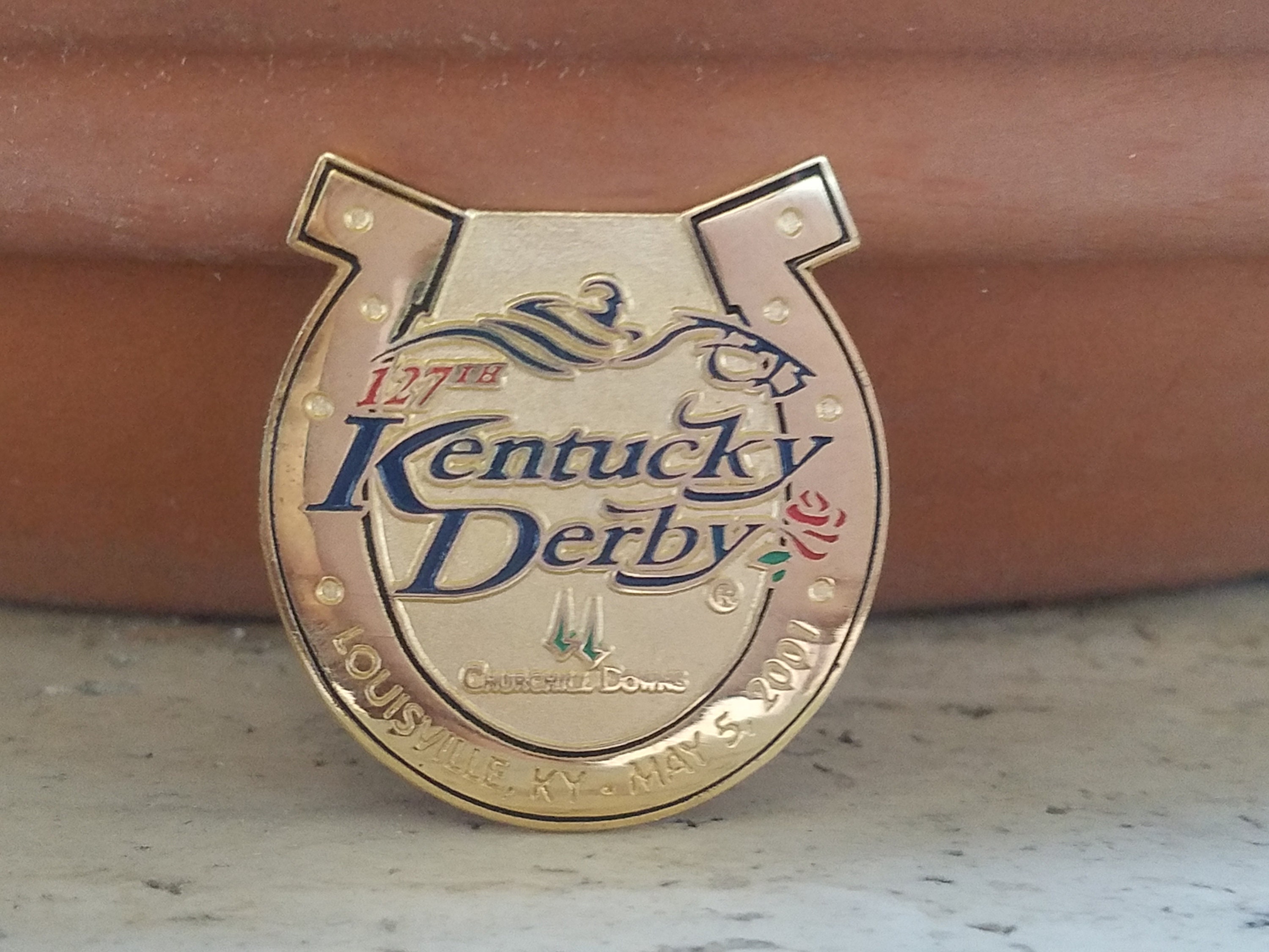 Kentucky Derby Horseshoe Brooch Pin Equestrian Jewelry Horse Etsy Canada