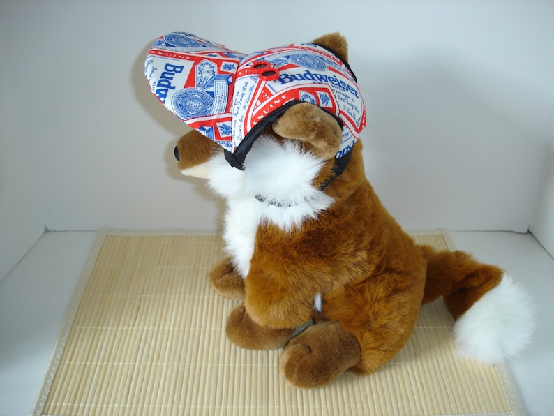Dog Hat Budweiser Fabric,Dog Accessories Size Medium Handcrafted in the USA World Famous Kool Dog Hats Stay On