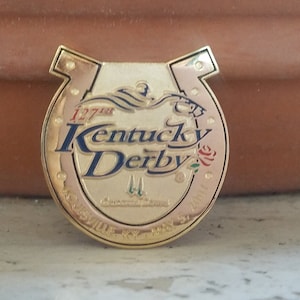 Kentucky Derby Horseshoe Brooch Pin, Equestrian Jewelry, Horse Racing Jewelry, Horse Lover Jewelry, Equestrian Pin
