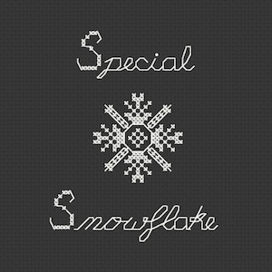 Point de croix motif drôle PDF spécial flocon de neige