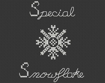 Cross Stitch Funny Pattern PDF Special Snowflake