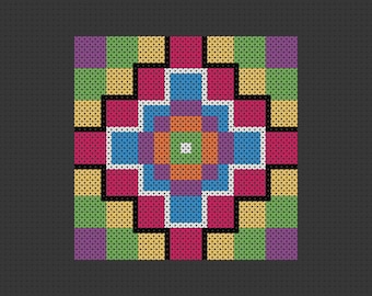 PDF Schnittmuster Kreuzstich Quilt Block Sampler Easy Beginner