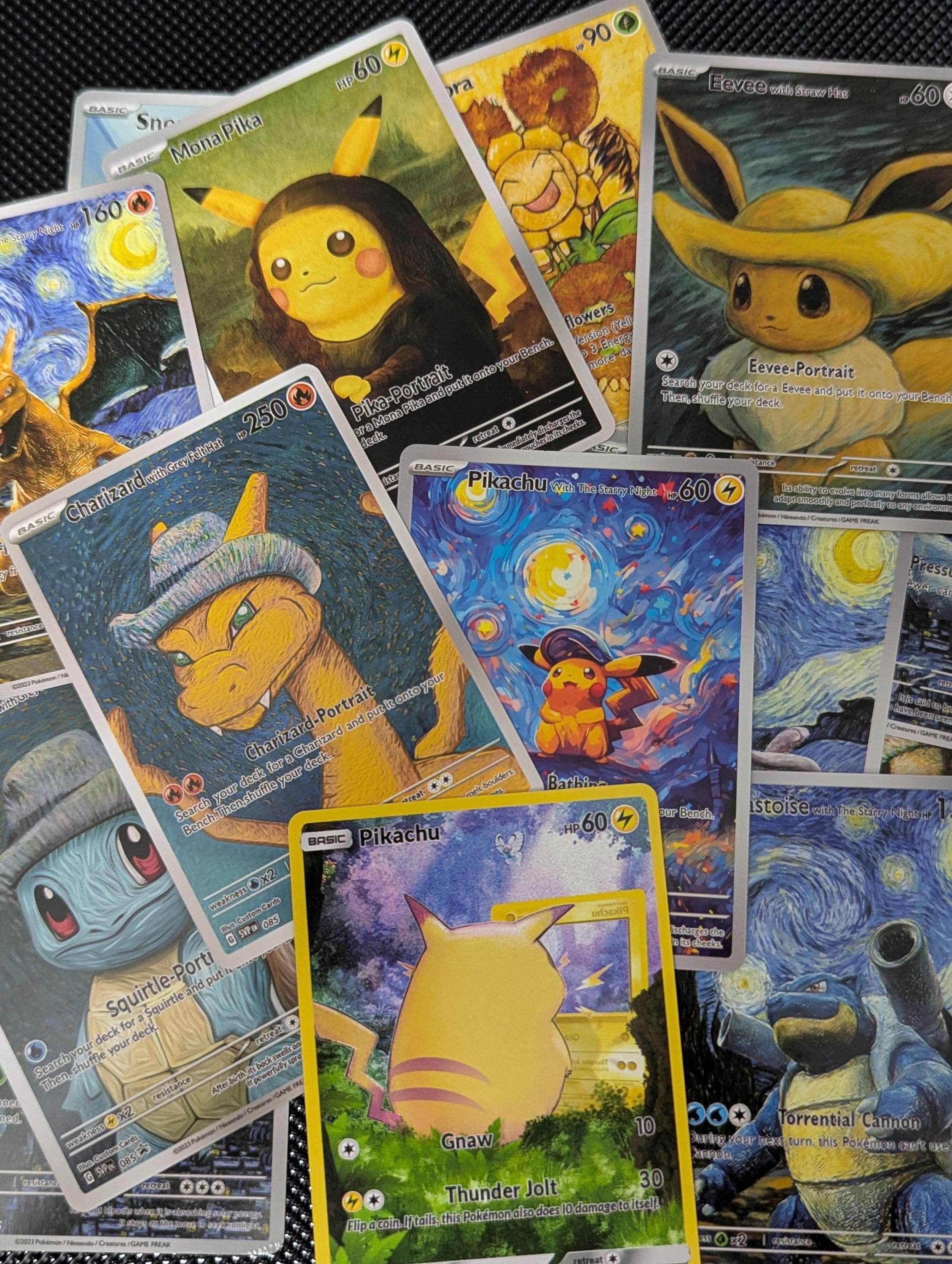 Starry Night Pikachu Card - Etsy